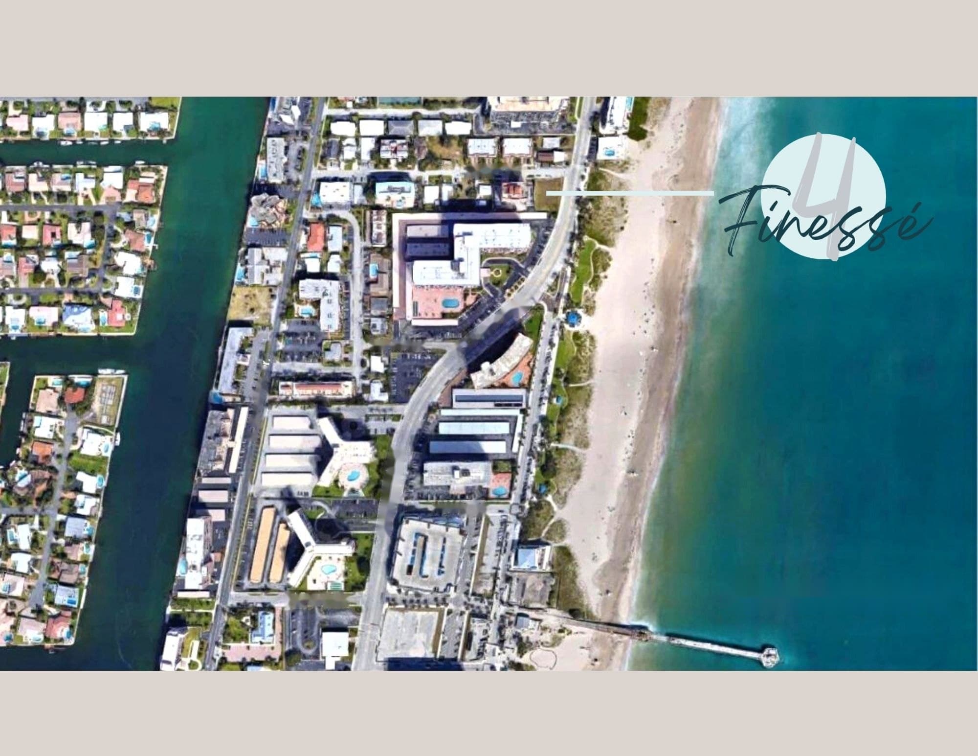 Satellite map of the Finesse site on North Ocean Boulevard, north of the Pompano Beach pier
